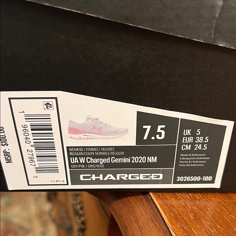 Under Armour Women's Athletic Shoes in Gray and Pink - Picture 7 of 8